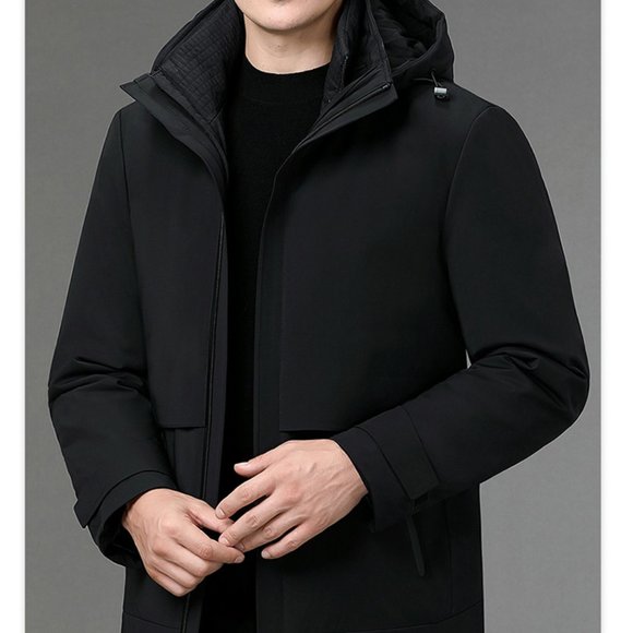 Luxury Light - Men's Casual Warm White Goose Down Jacket - Picture 4 of 14